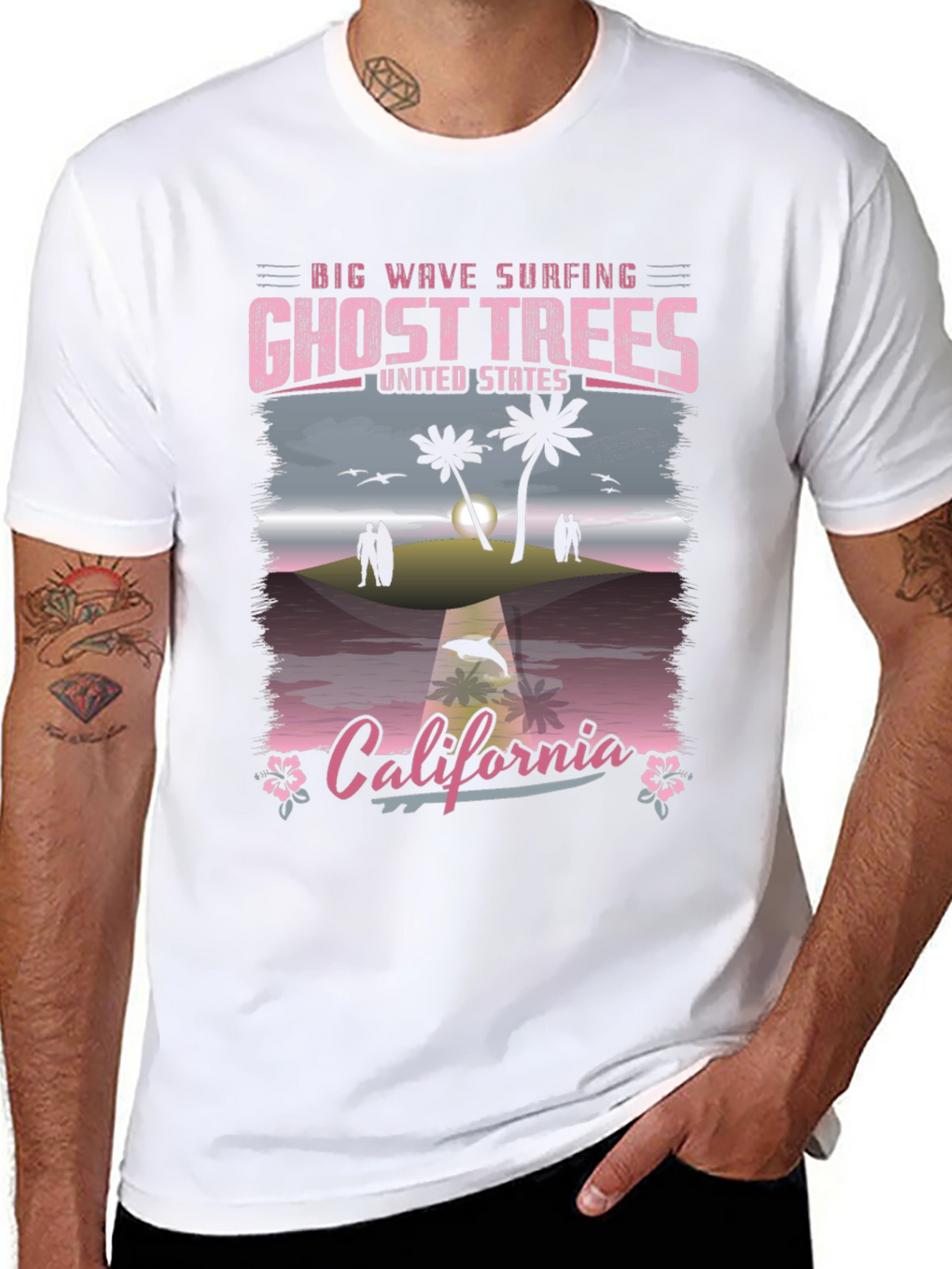 Ghost Trees California Surfing T-Shirt