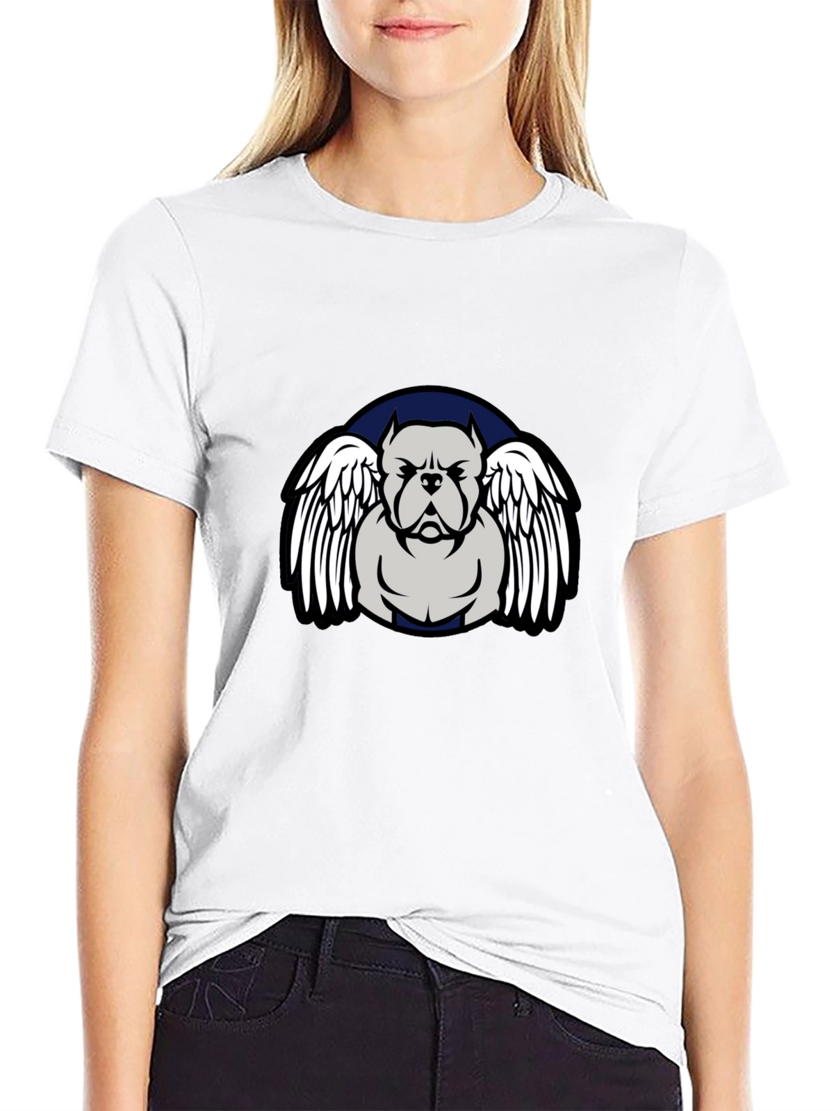 Pitbull Angel Wings Graphic T-Shirt