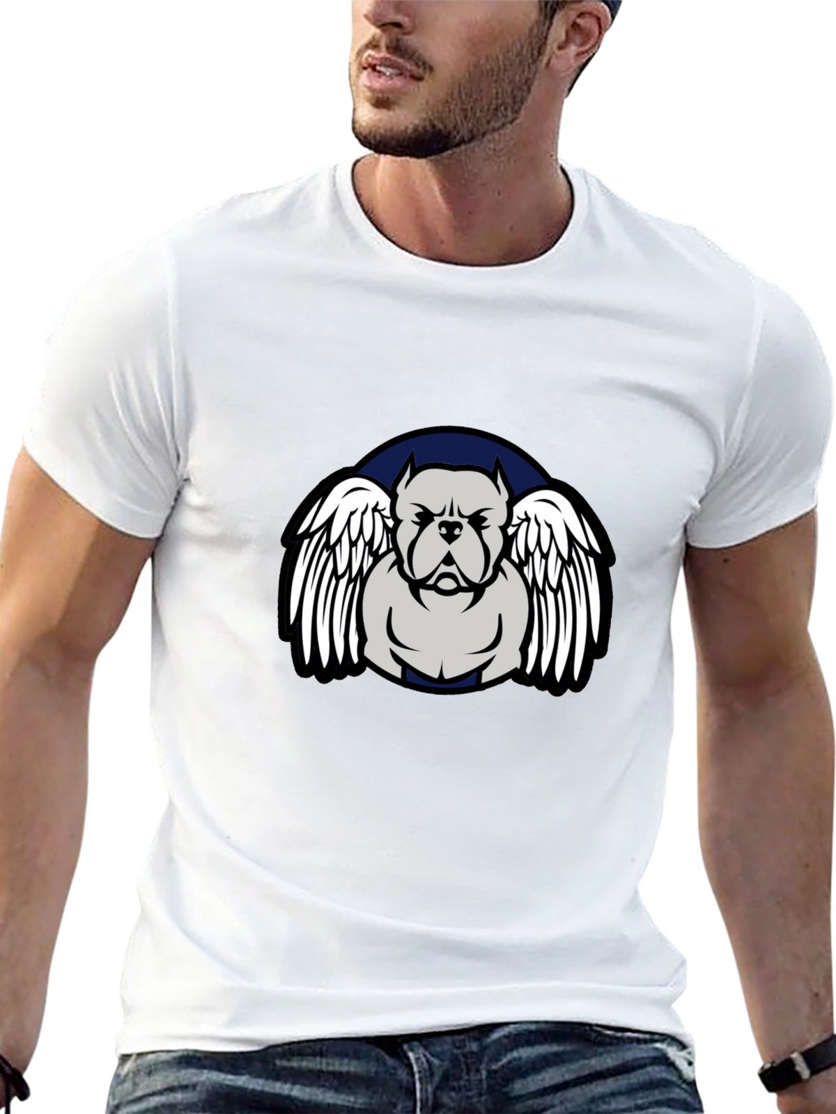 Pitbull Angel Wings Graphic T-Shirt