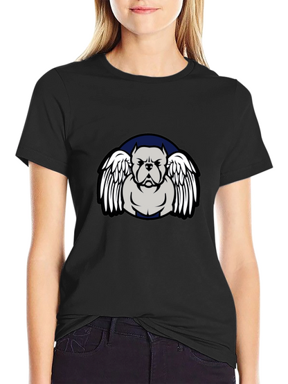 Pitbull Angel Wings Graphic T-Shirt