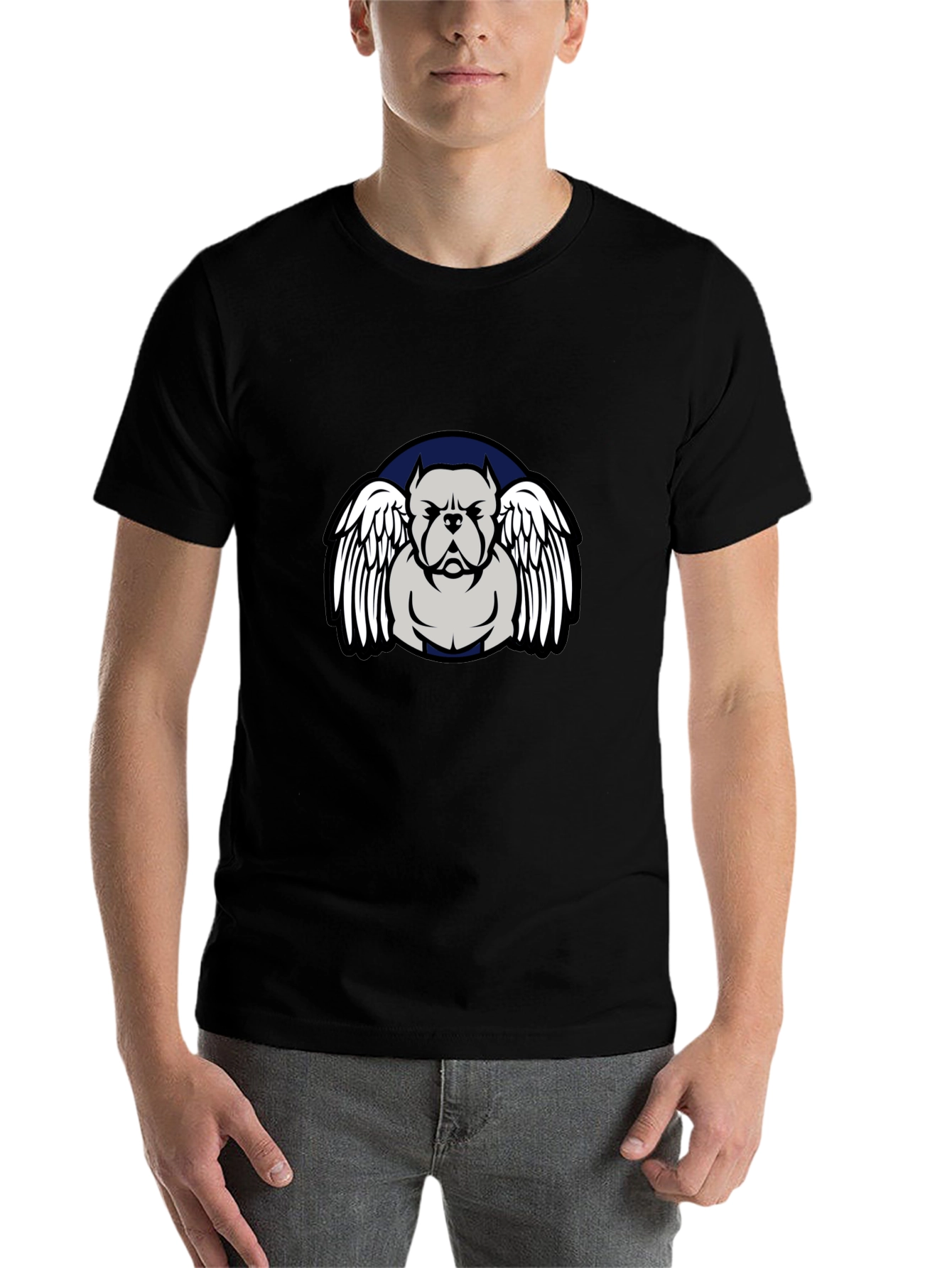 Pitbull Angel Wings Graphic T-Shirt