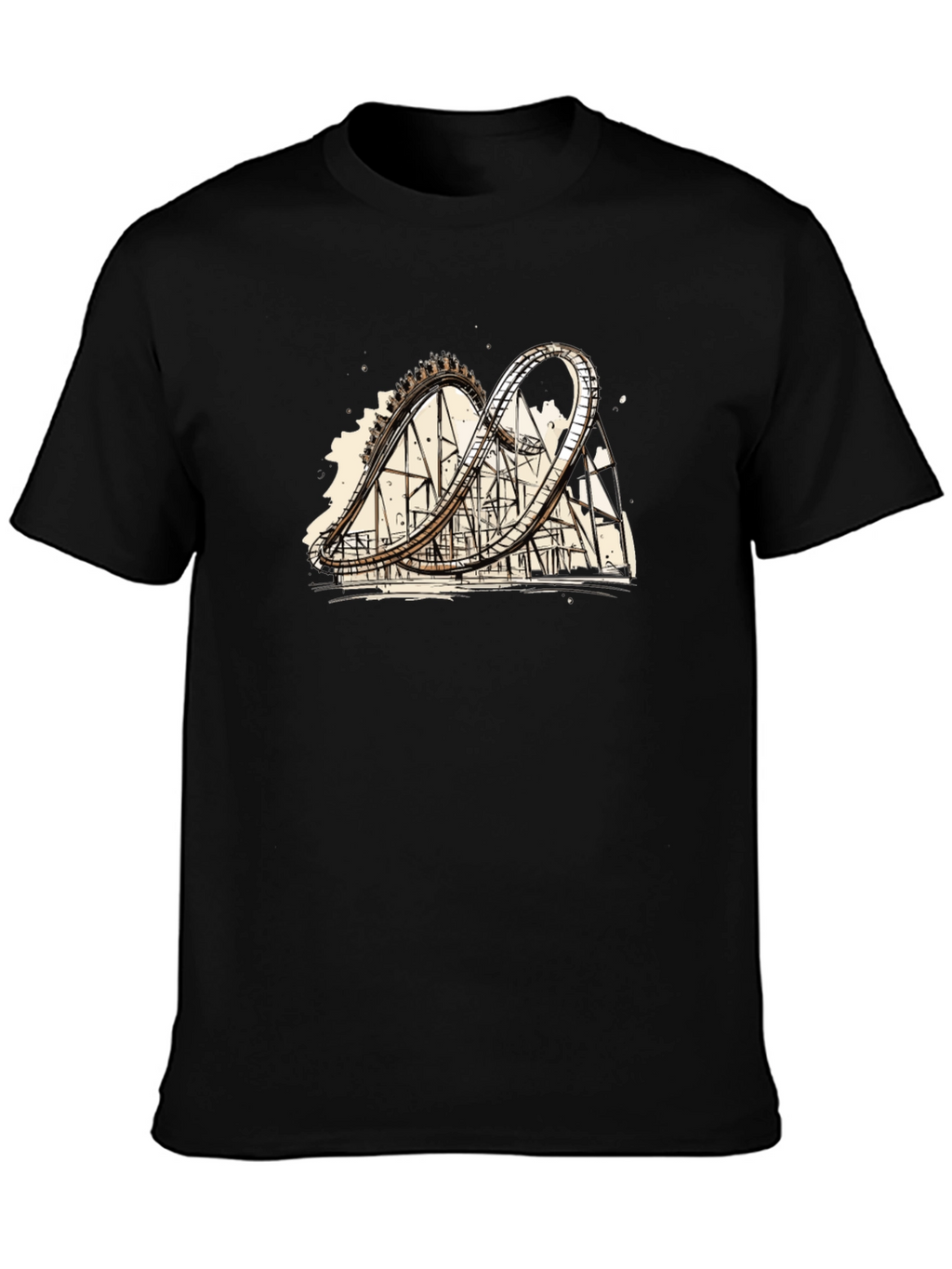 Roller Coaster Graphic Tee - Thrill Ride Design