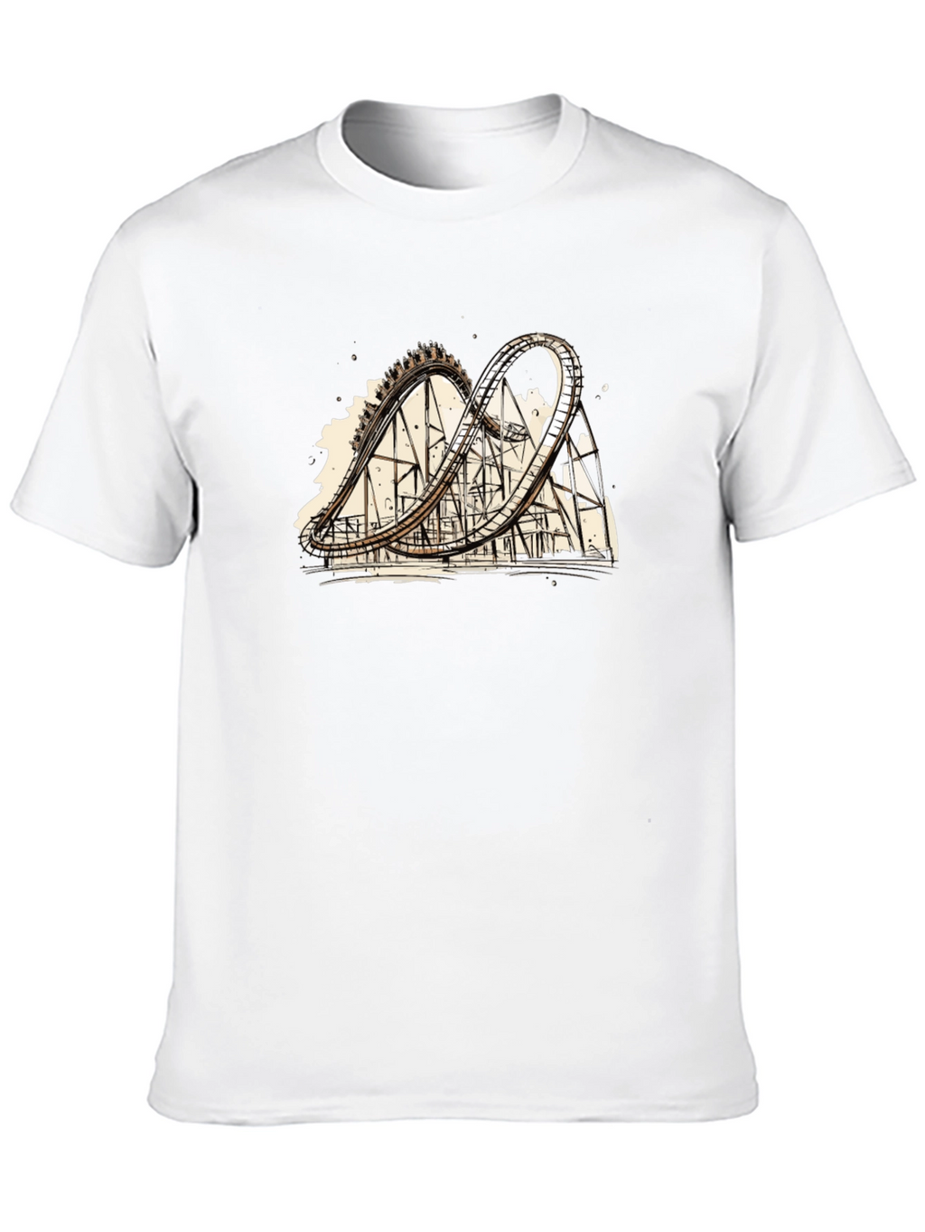 Roller Coaster Graphic Tee - Thrill Ride Design