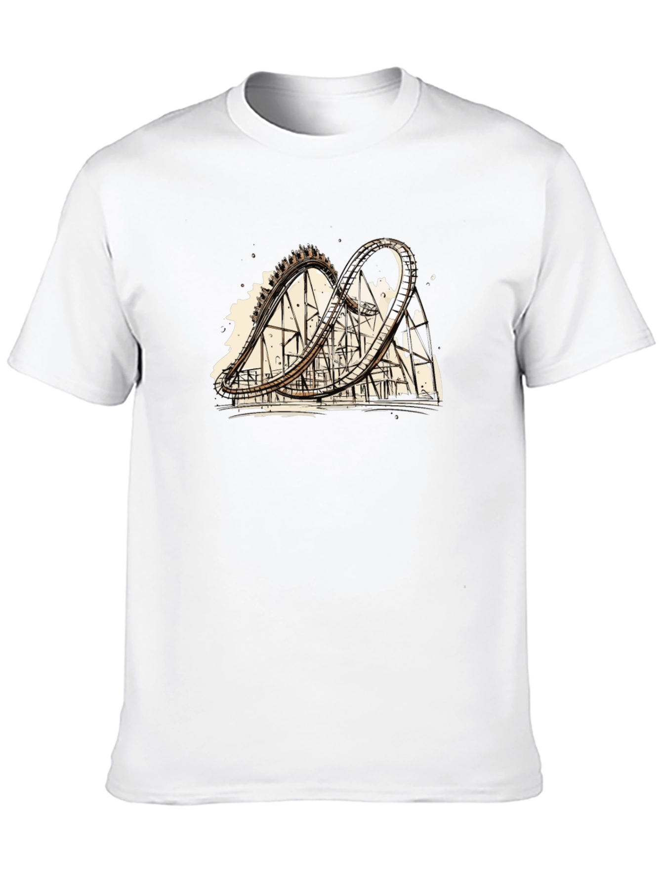 Roller Coaster Graphic Tee - Thrill Ride Design