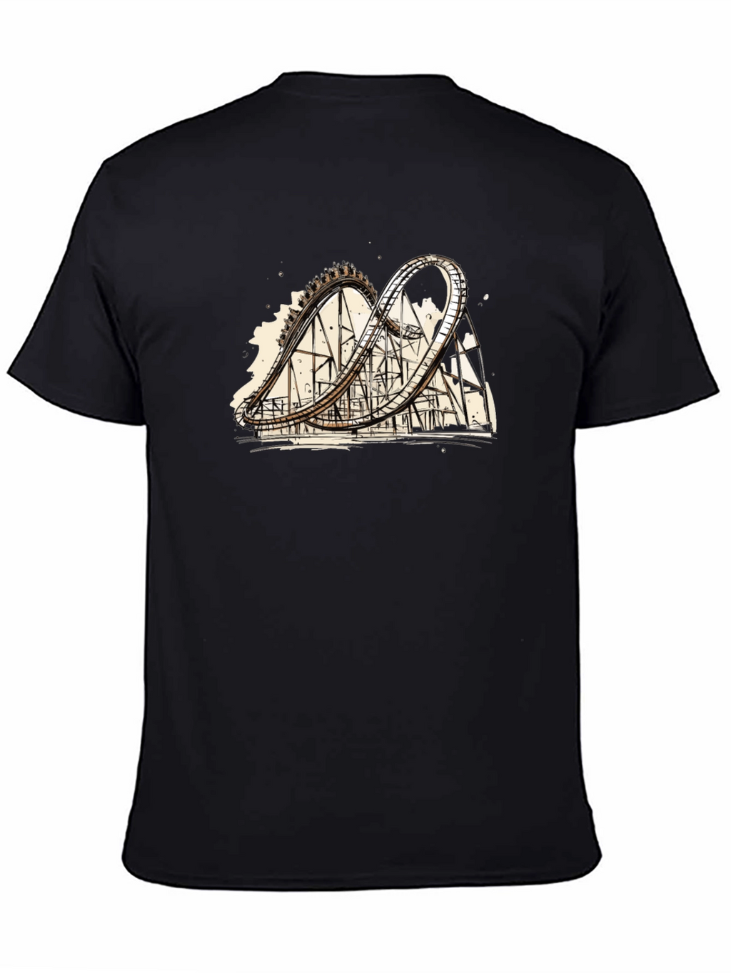 Roller Coaster Graphic Tee - Thrill Ride Design