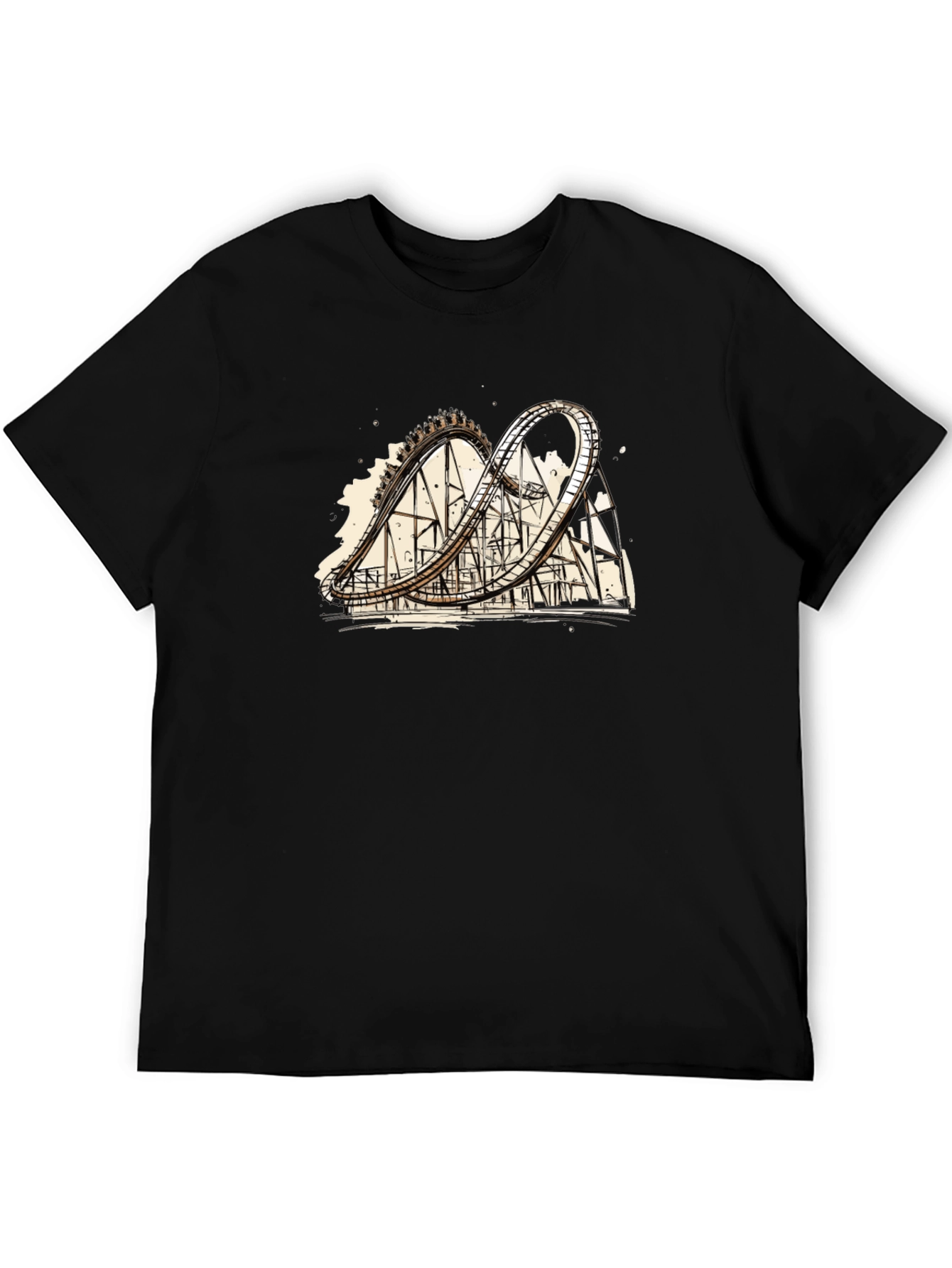 Roller Coaster Graphic Tee - Thrill Ride Design