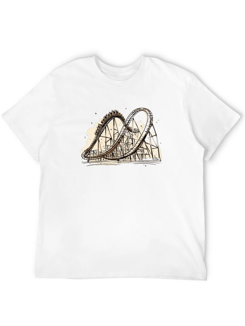 Roller Coaster Graphic Tee - Thrill Ride Design