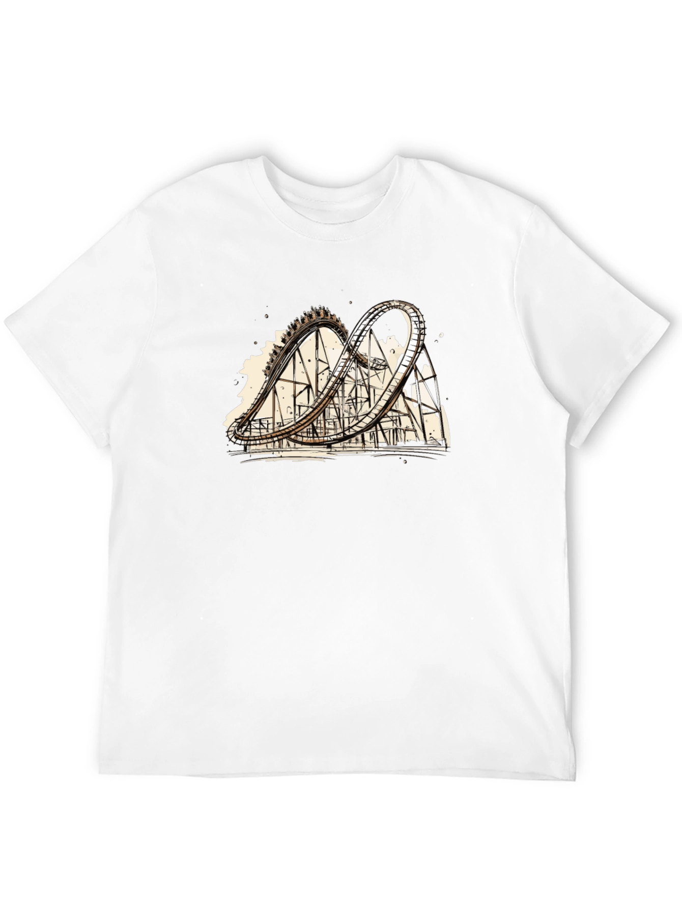 Roller Coaster Graphic Tee - Thrill Ride Design
