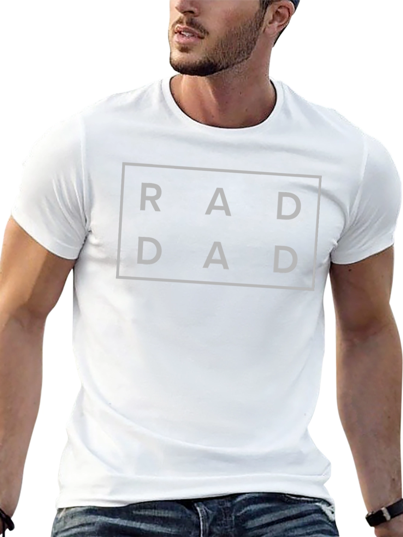 Rad Dad Graphic Tee - Black Cotton T-Shirt