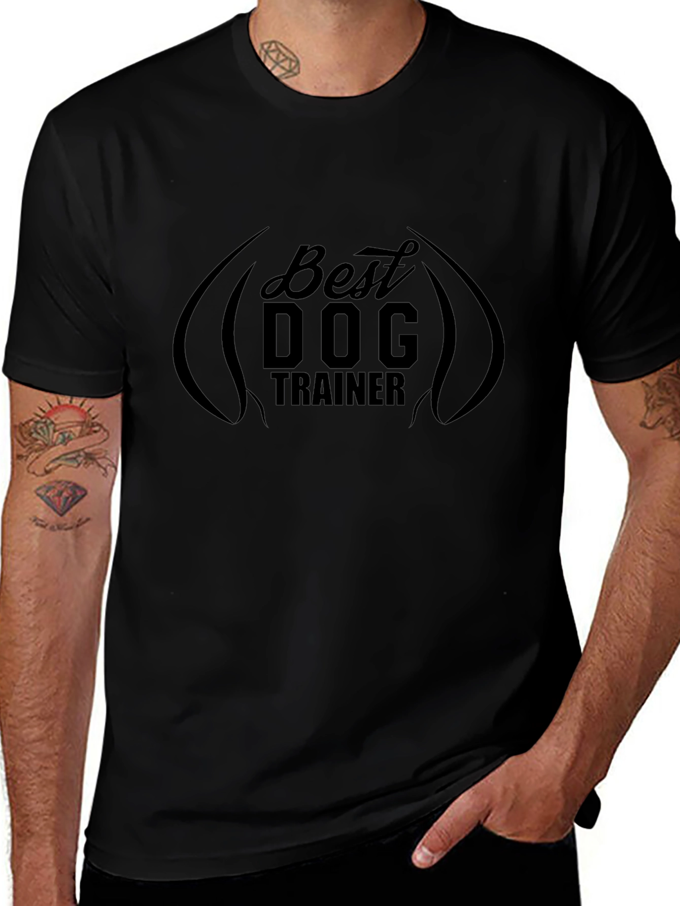 Best Dog Trainer Black T-Shirt