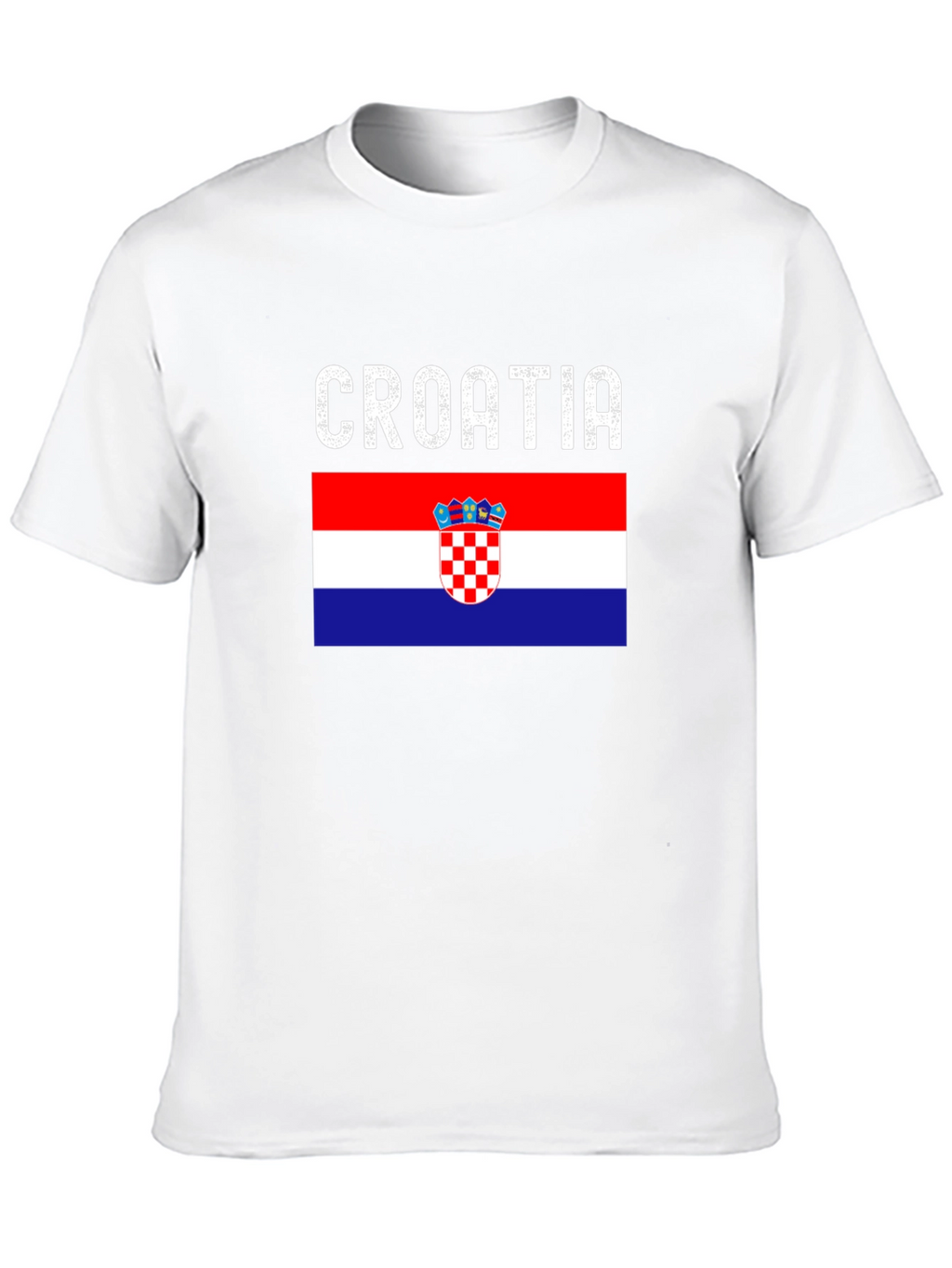 Croatia Flag T-Shirt - Black Cotton Tee