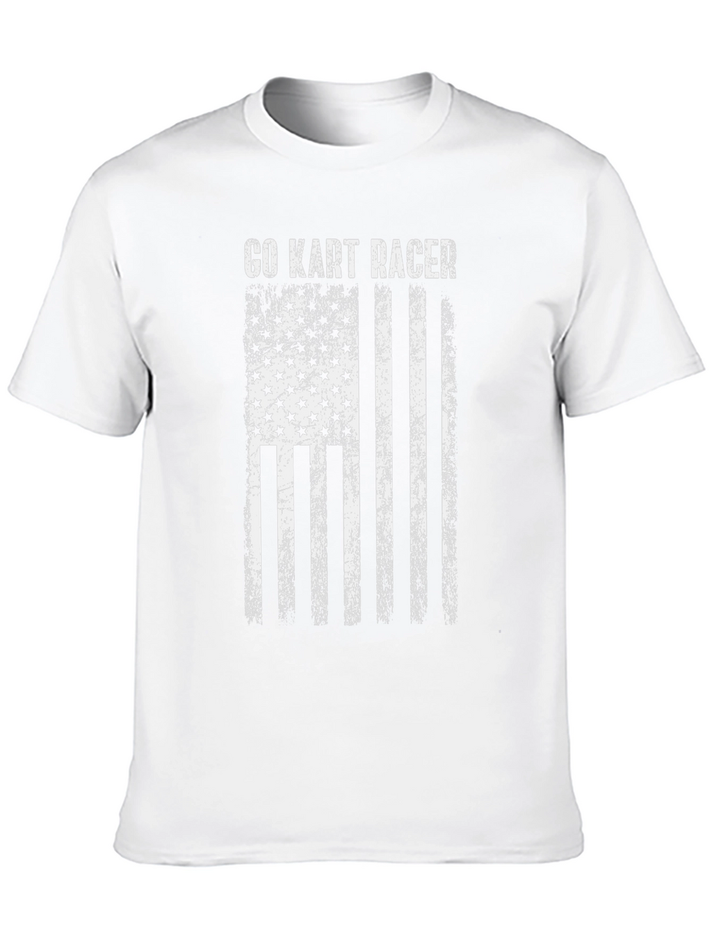 Go Kart Racer American Flag Graphic T-Shirt