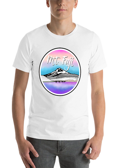 Mt. Fuji Graphic Tee - Black Cotton Blend T-Shirt
