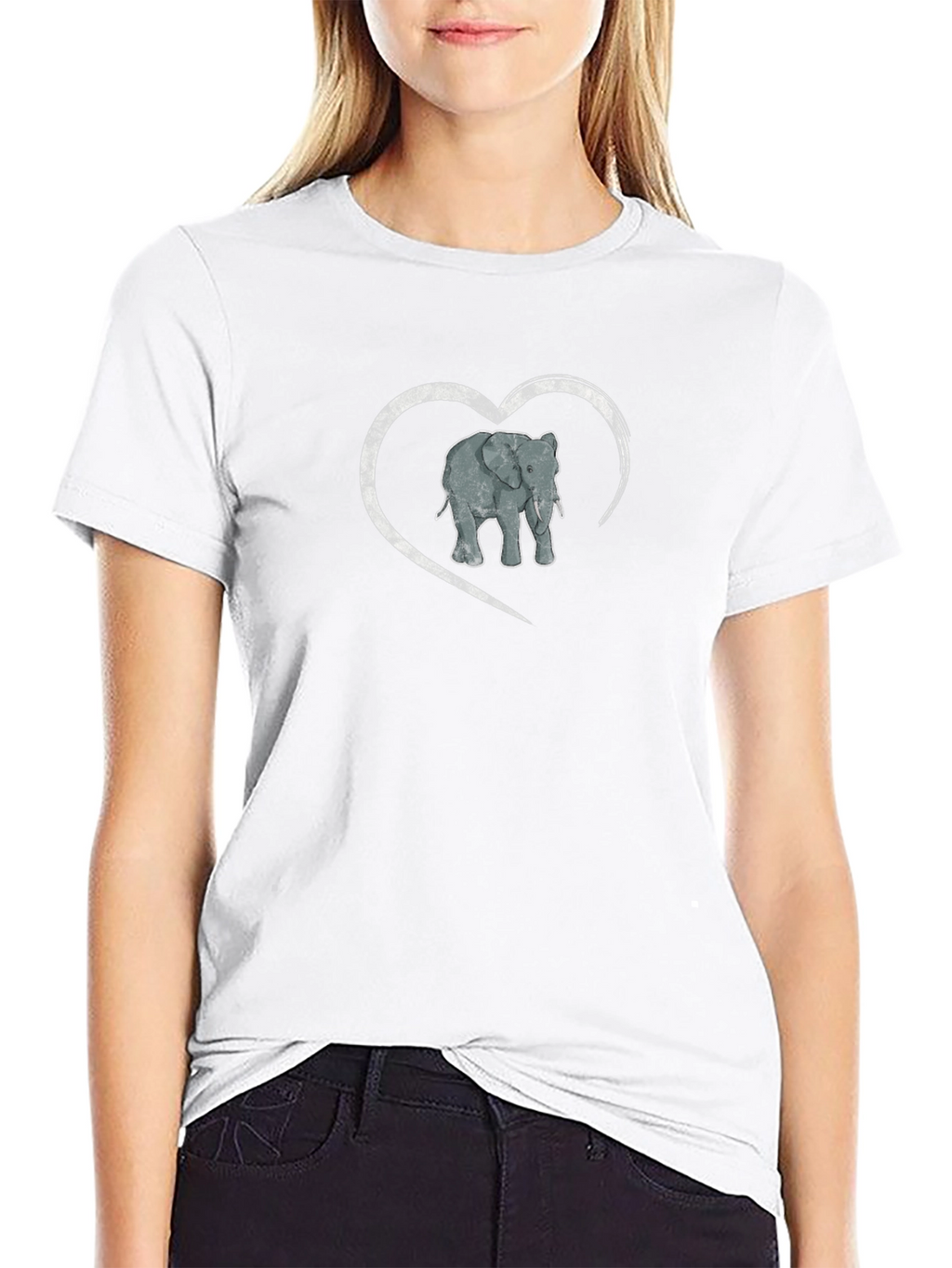 Elephant Heart Graphic Mens T-Shirt