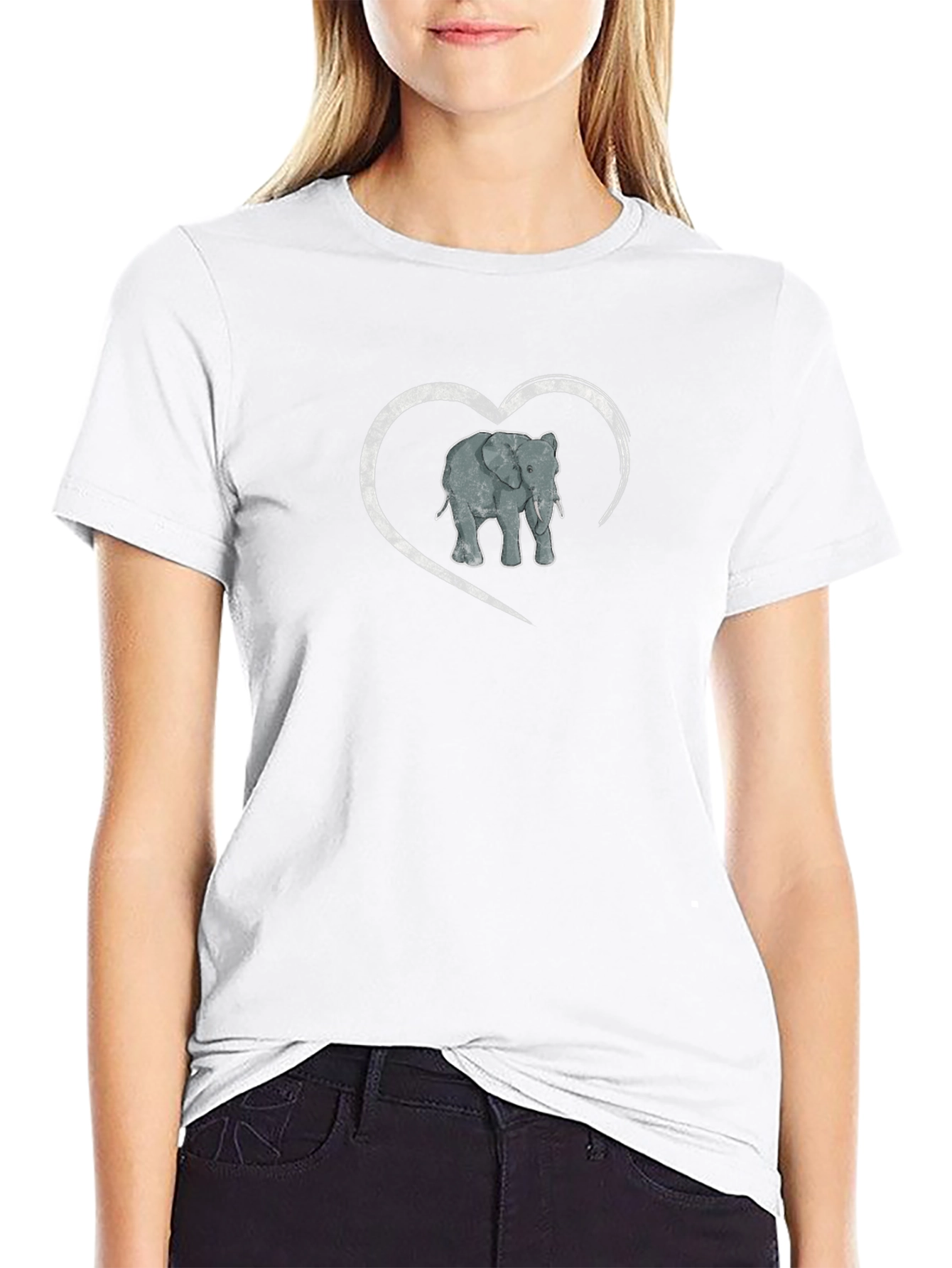 Elephant Heart Graphic Mens T-Shirt