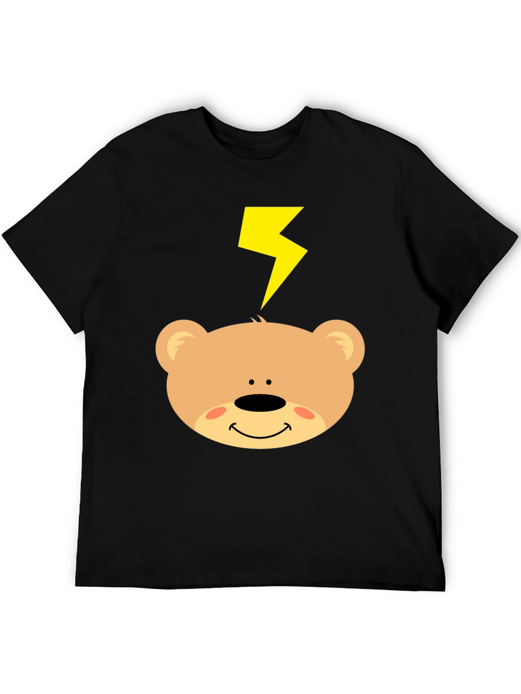 Cartoon Bear T-Shirt with Lightning Bolt
