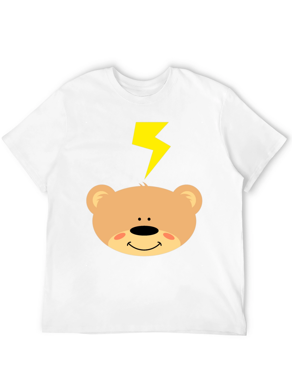 Cartoon Bear T-Shirt with Lightning Bolt
