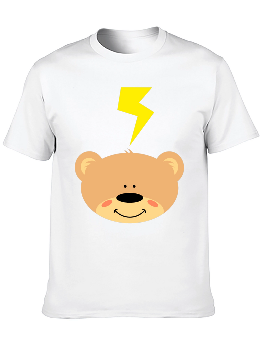 Cartoon Bear T-Shirt with Lightning Bolt