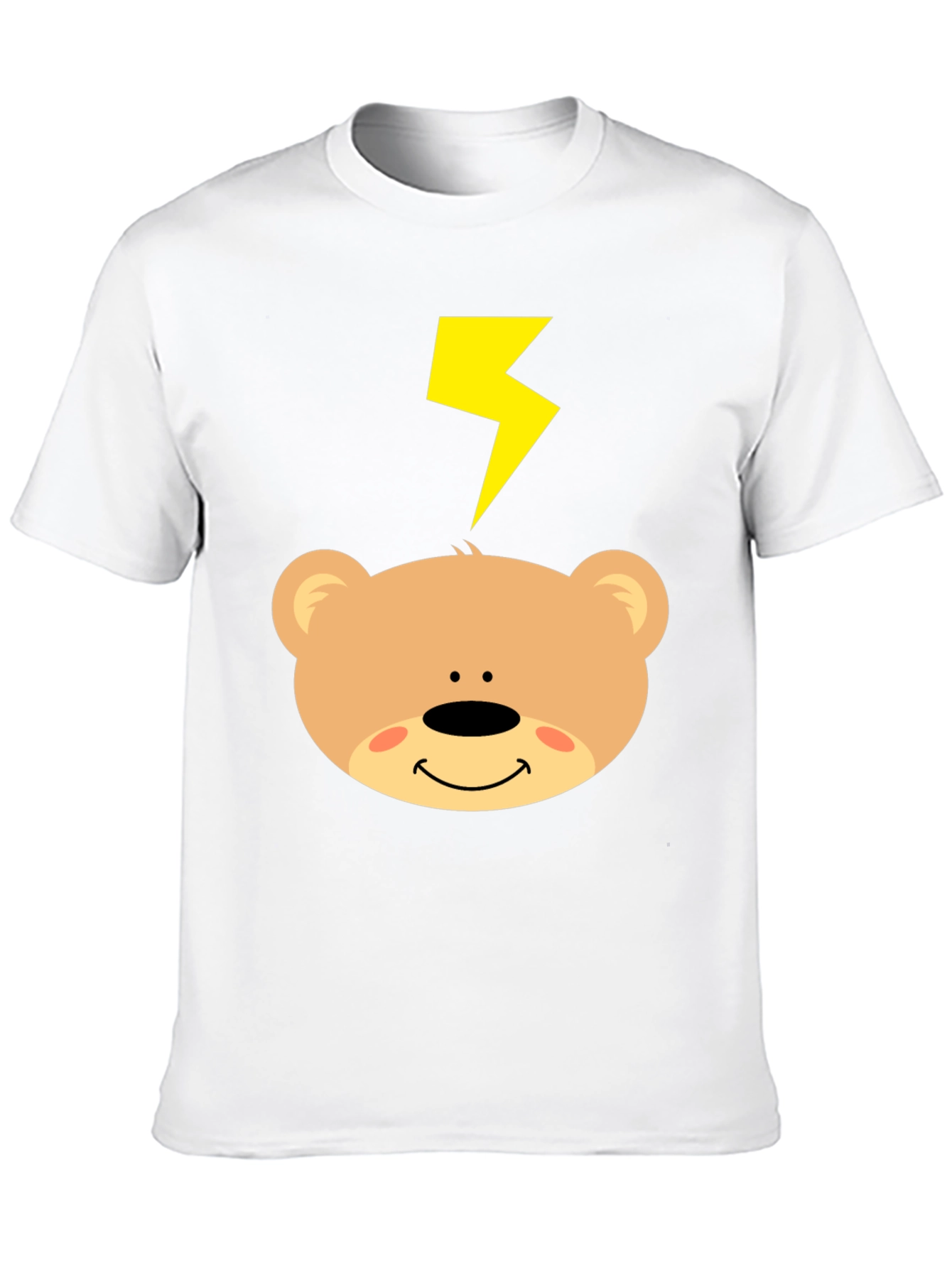 Cartoon Bear T-Shirt with Lightning Bolt