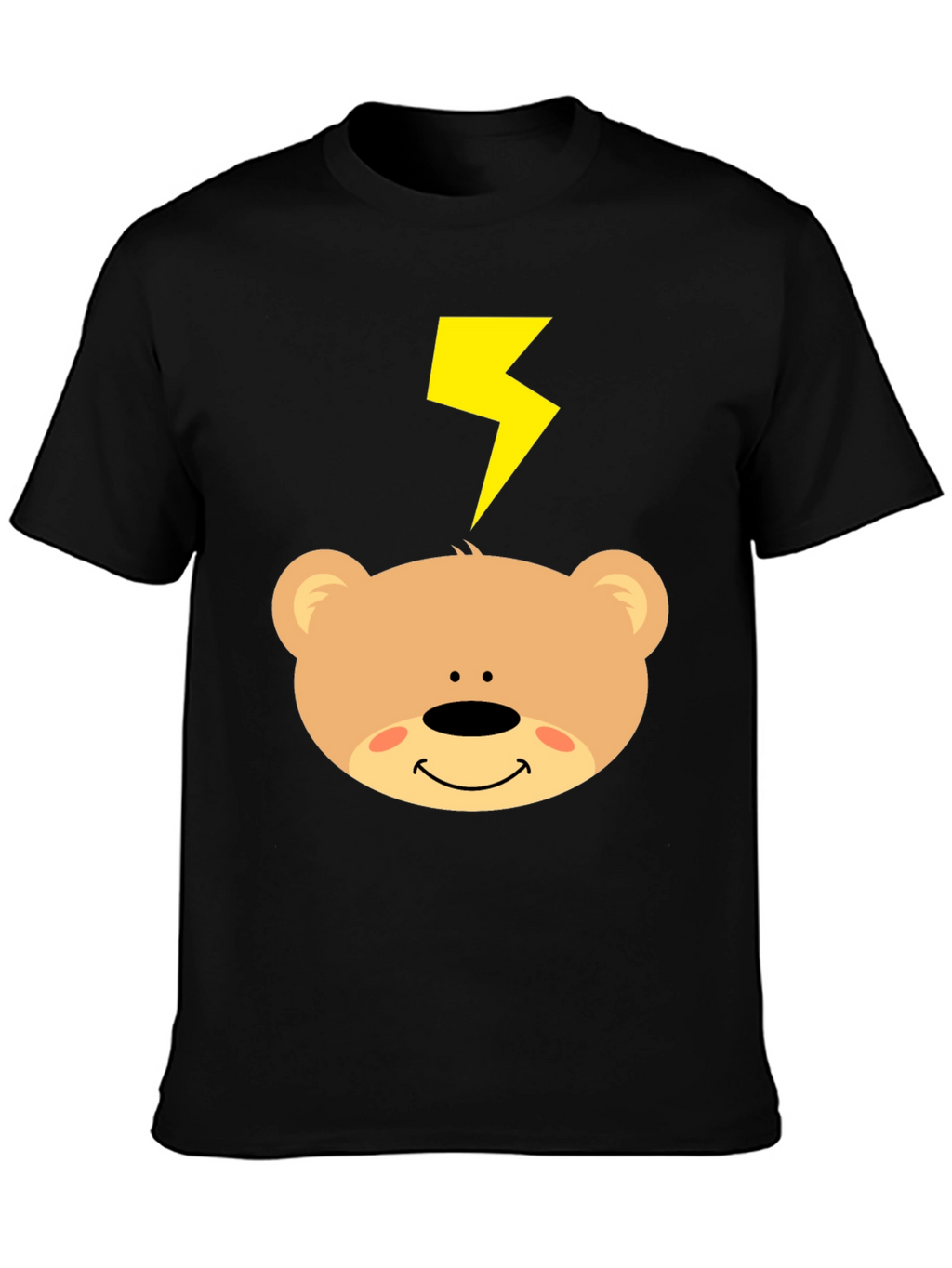 Cartoon Bear T-Shirt with Lightning Bolt
