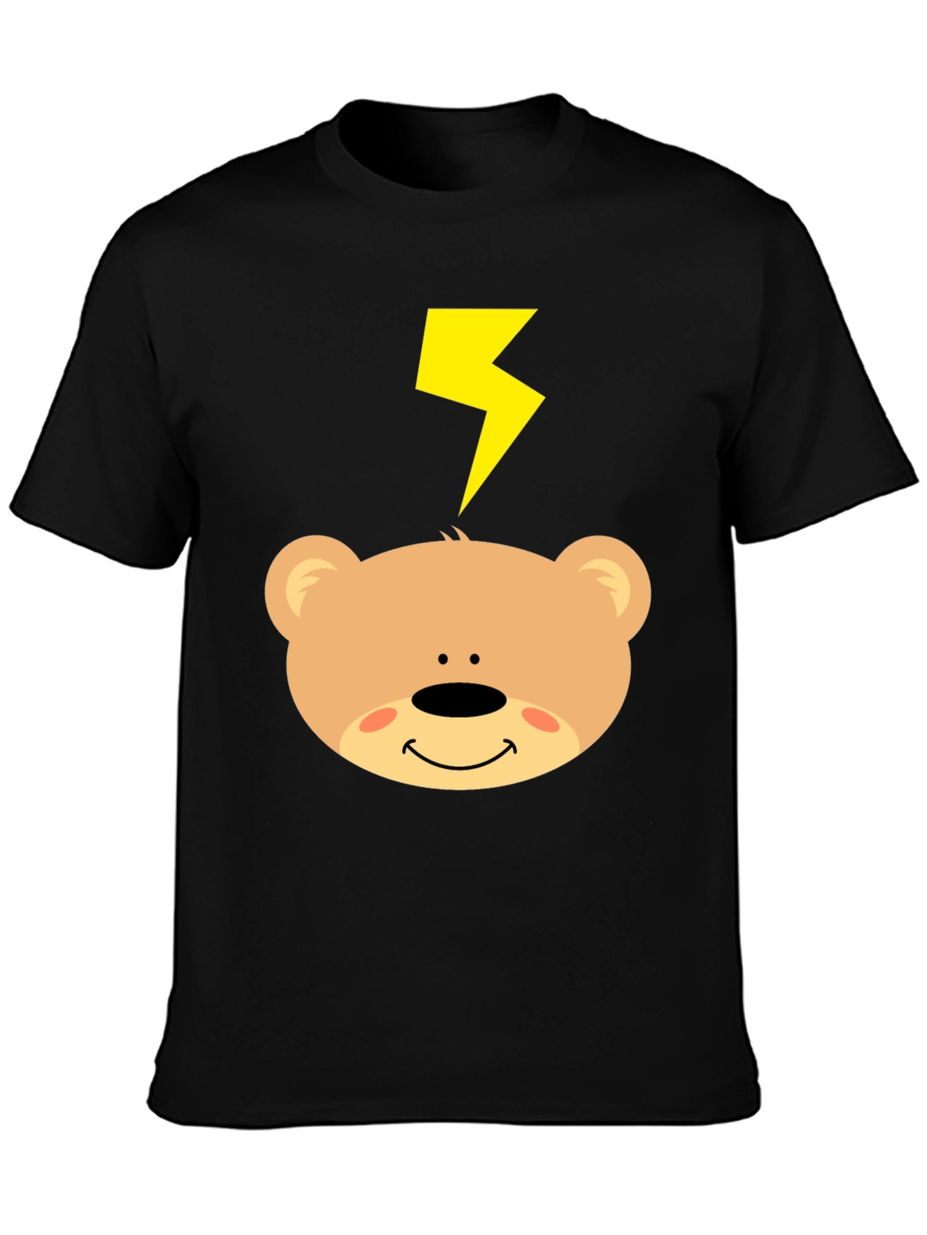 Cartoon Bear T-Shirt with Lightning Bolt