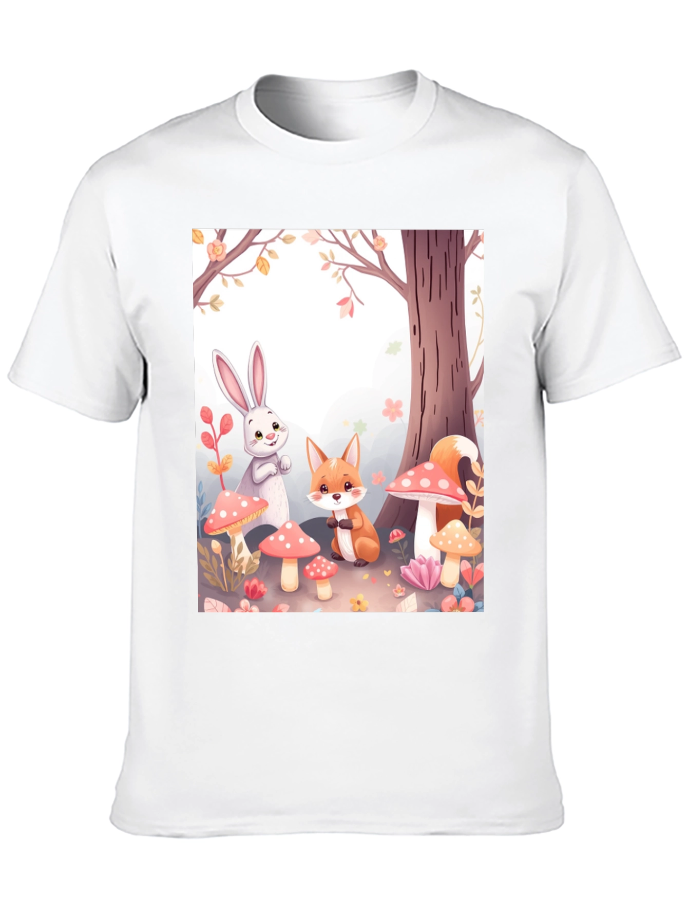 Cartoon Animals on Black Tee