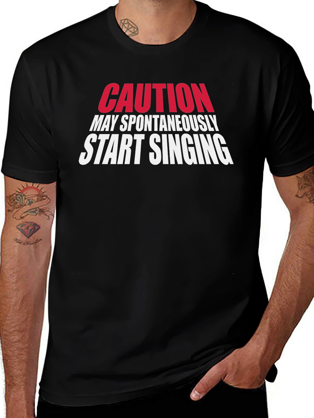 Caution May Spontaneously Start Singing T-Shirt