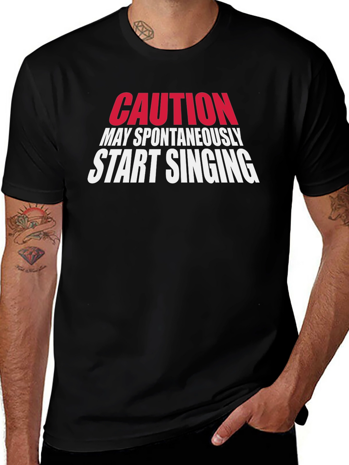 Caution May Spontaneously Start Singing T-Shirt