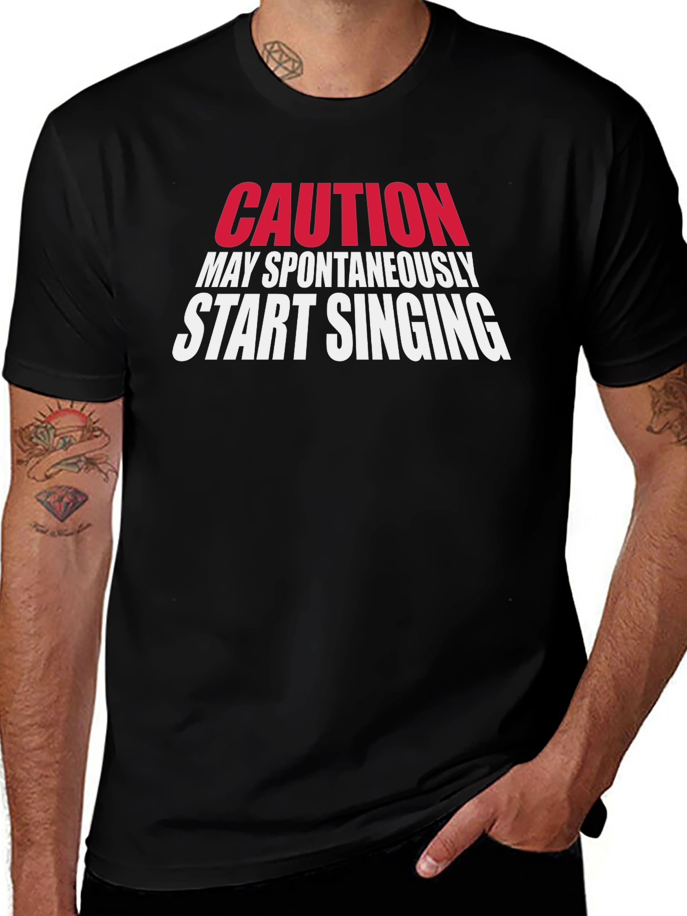 Caution May Spontaneously Start Singing T-Shirt