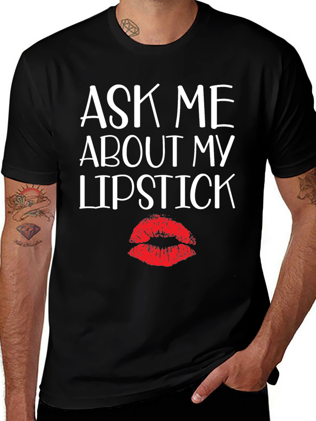 Ask Me About My Lipstick Graphic Tee