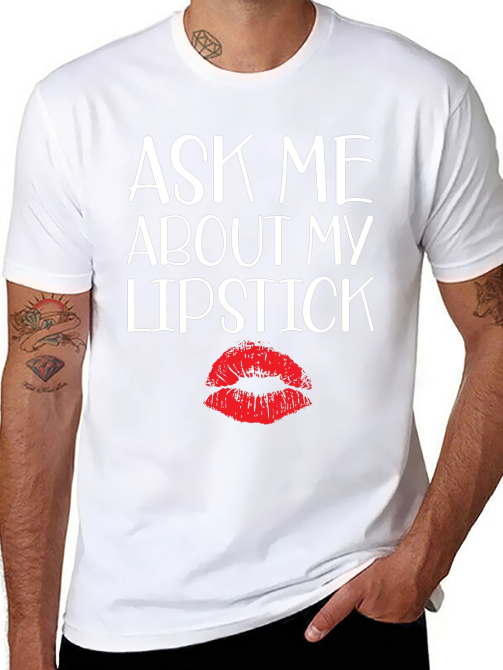 Ask Me About My Lipstick Graphic Tee