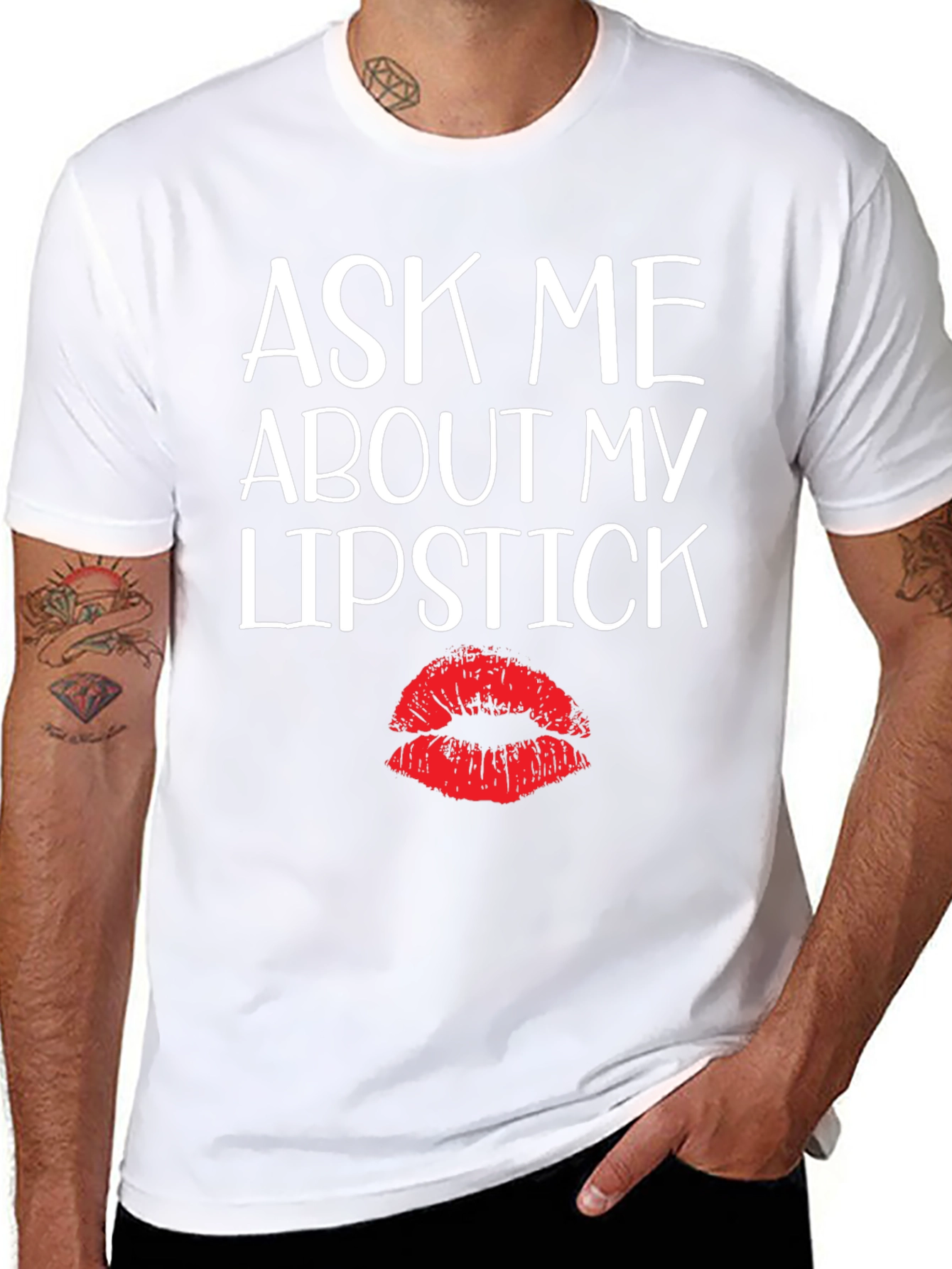 Ask Me About My Lipstick Graphic Tee