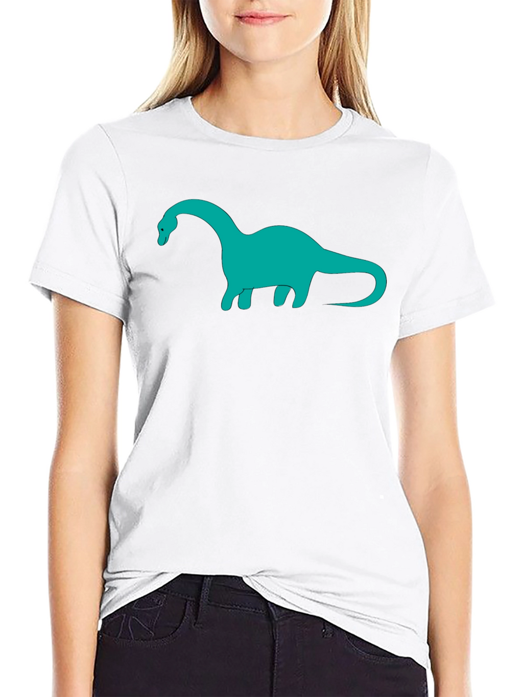 Dinosaur Graphic Tee - Black Cotton Blend