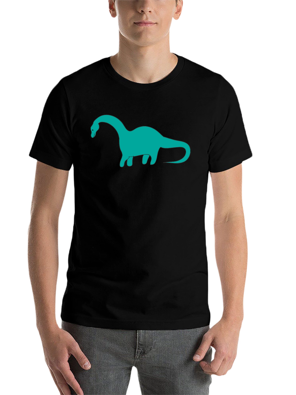Dinosaur Graphic Tee - Black Cotton Blend