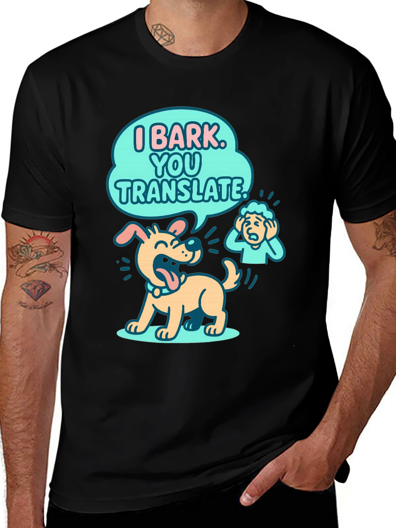 Funny Dog T-Shirt - I Bark You Translate
