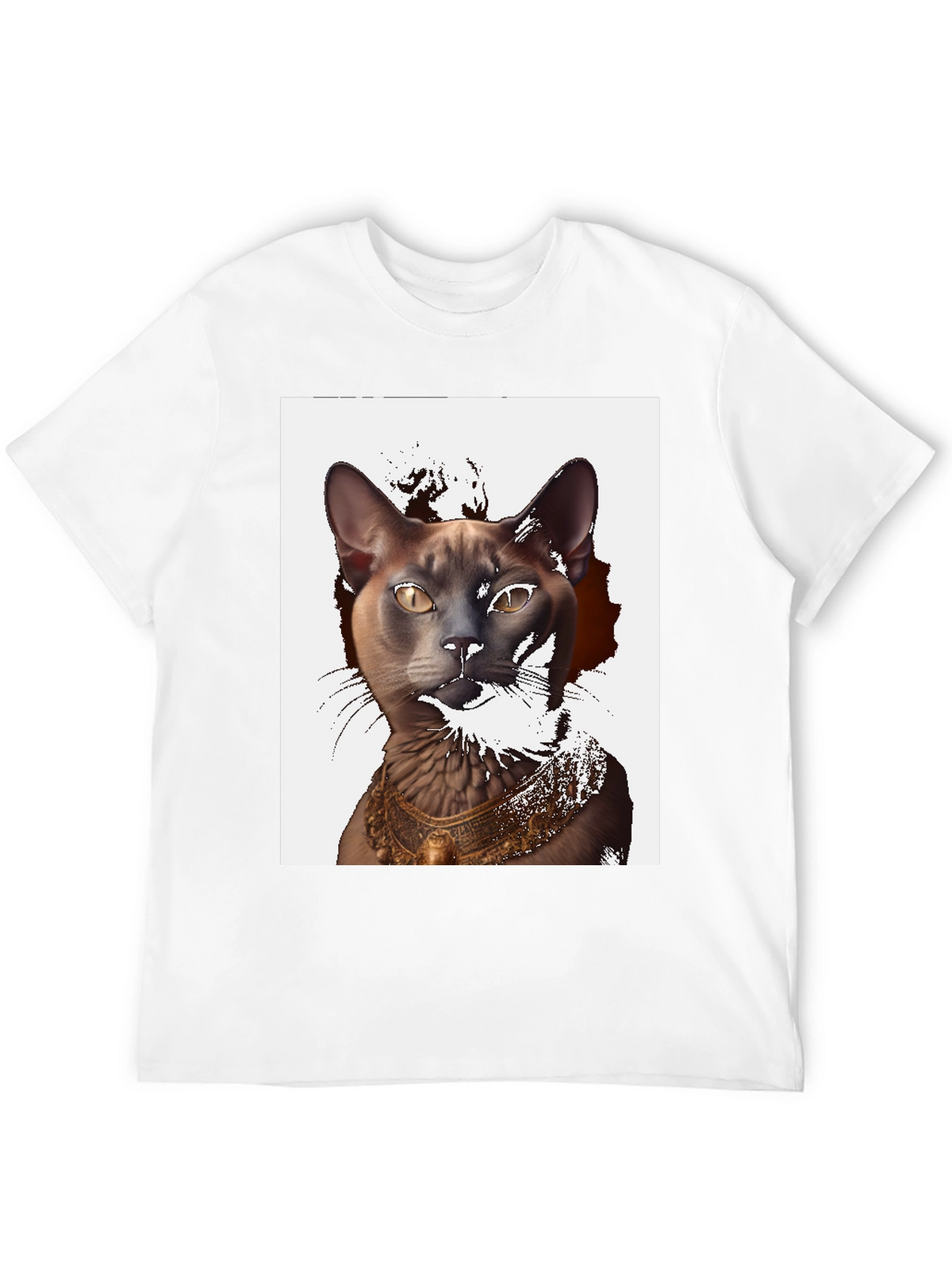 Egyptian Cat Graphic T-Shirt - Black