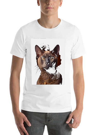 Egyptian Cat Graphic T-Shirt - Black