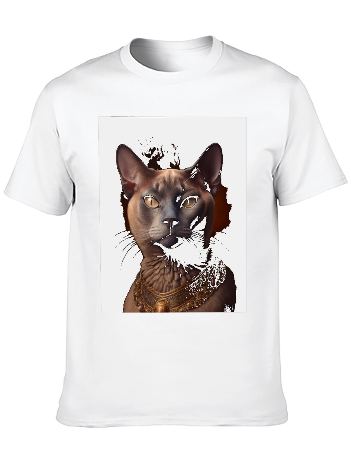 Egyptian Cat Graphic T-Shirt - Black