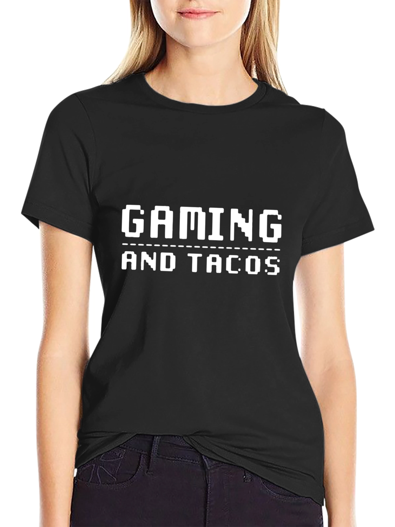 Gaming and Tacos Graphic Tee - Black