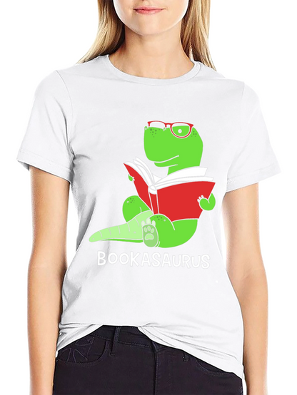 Bookasaurus T-Shirt - Reading Dinosaur Tee