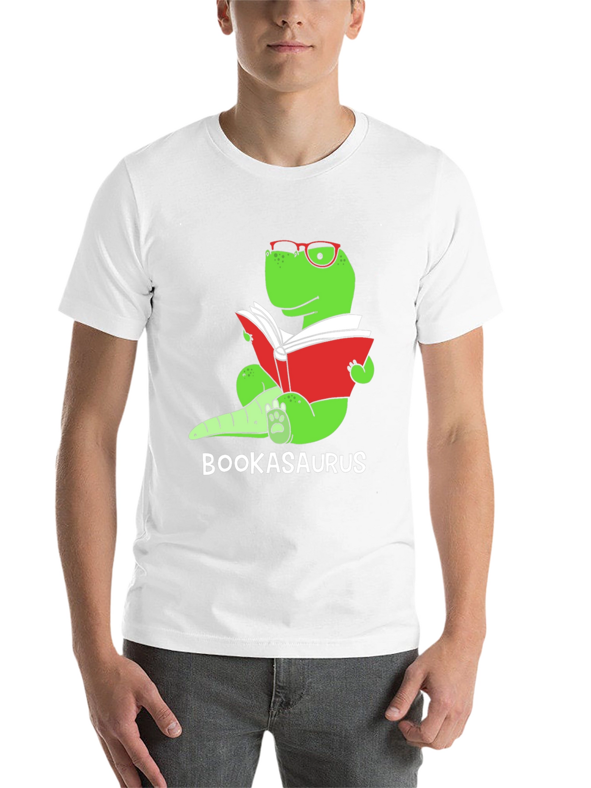 Bookasaurus T-Shirt - Reading Dinosaur Tee