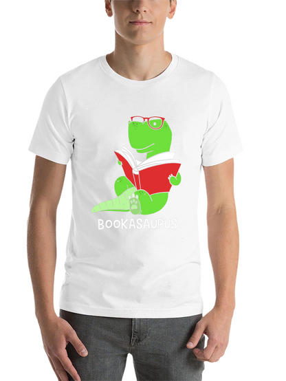 Bookasaurus T-Shirt - Reading Dinosaur Tee