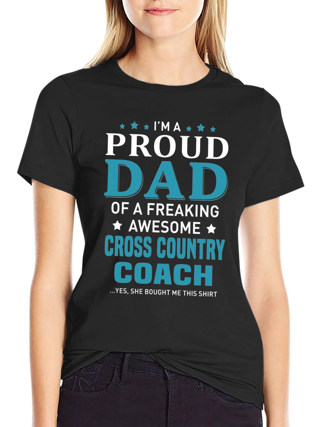 Proud Dad Cross Country Coach Graphic T-Shirt