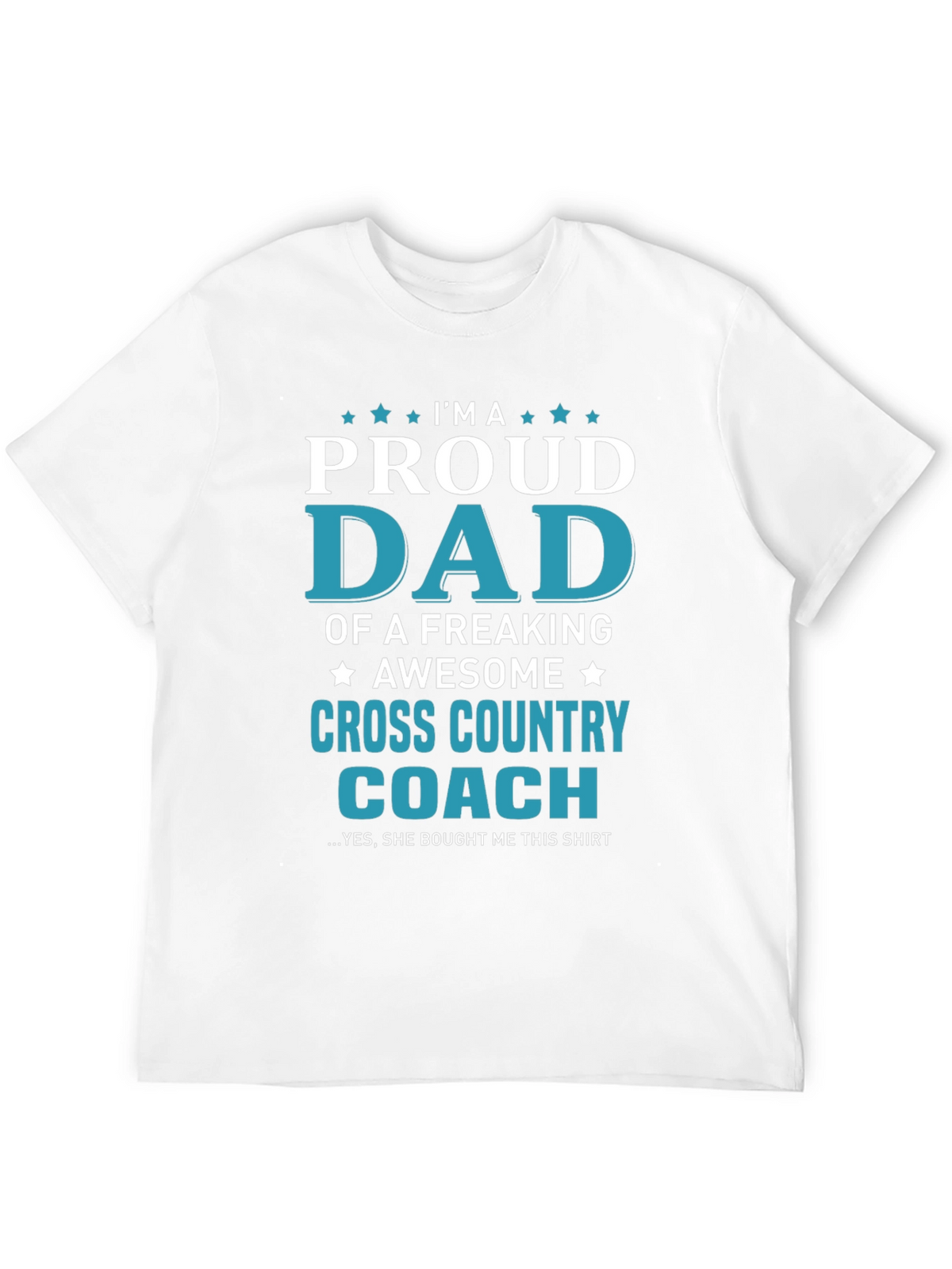 Proud Dad Cross Country Coach Graphic T-Shirt