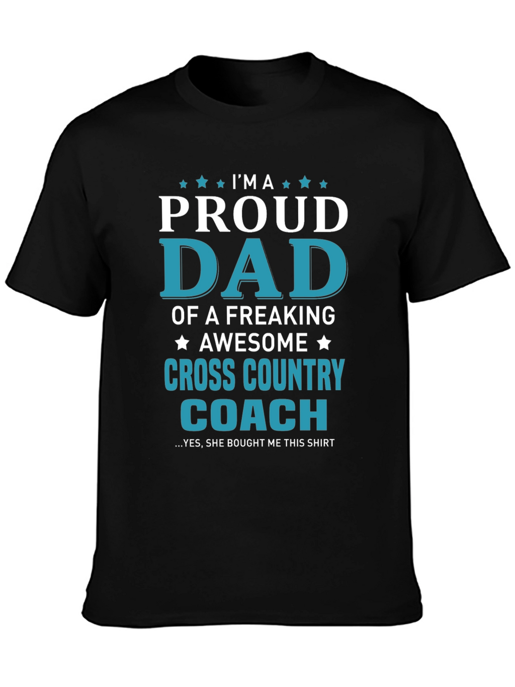 Proud Dad Cross Country Coach Graphic T-Shirt