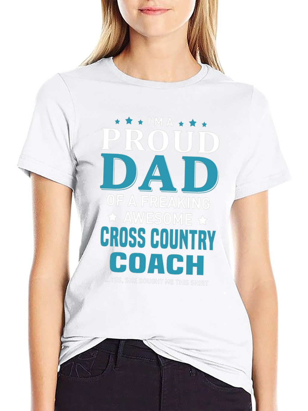 Proud Dad Cross Country Coach Graphic T-Shirt