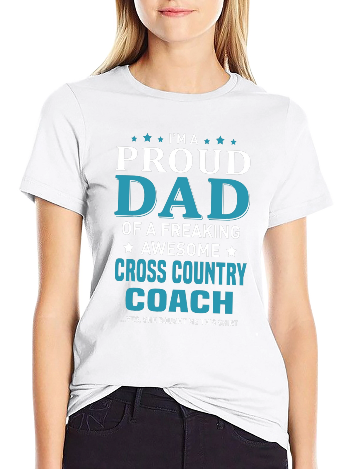 Proud Dad Cross Country Coach Graphic T-Shirt