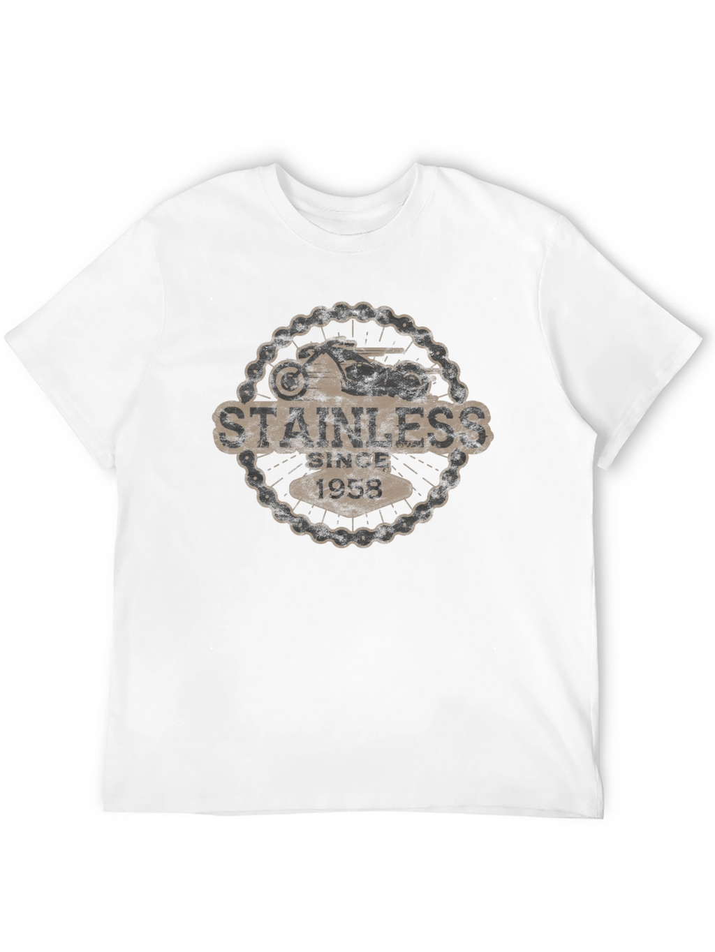 Stainless Since 1958 Motorcycle Graphic Black T-Shirt