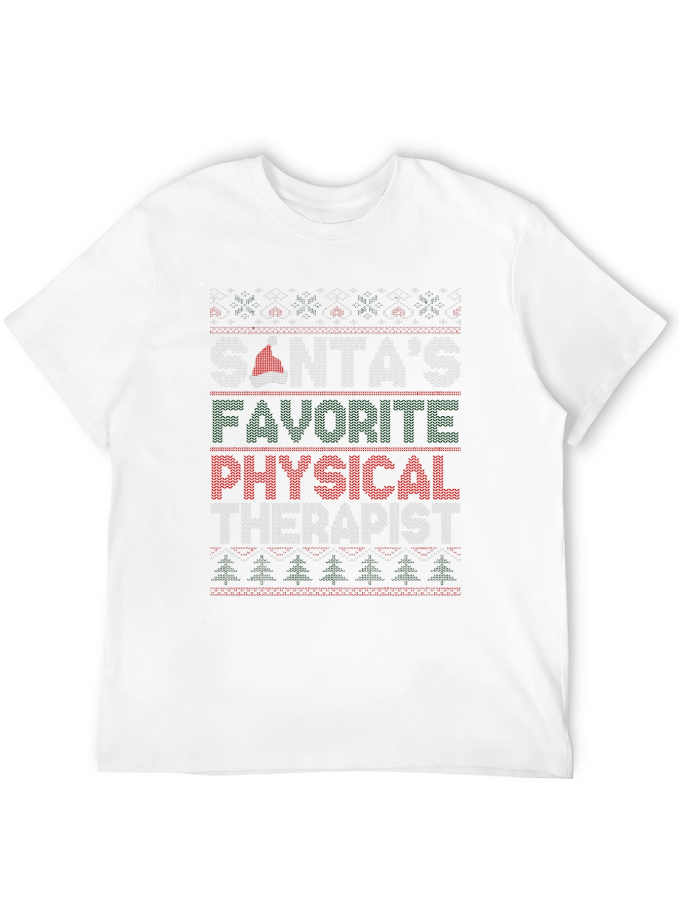 Santas Favorite Physical Therapist Ugly Christmas Sweater T-Shirt