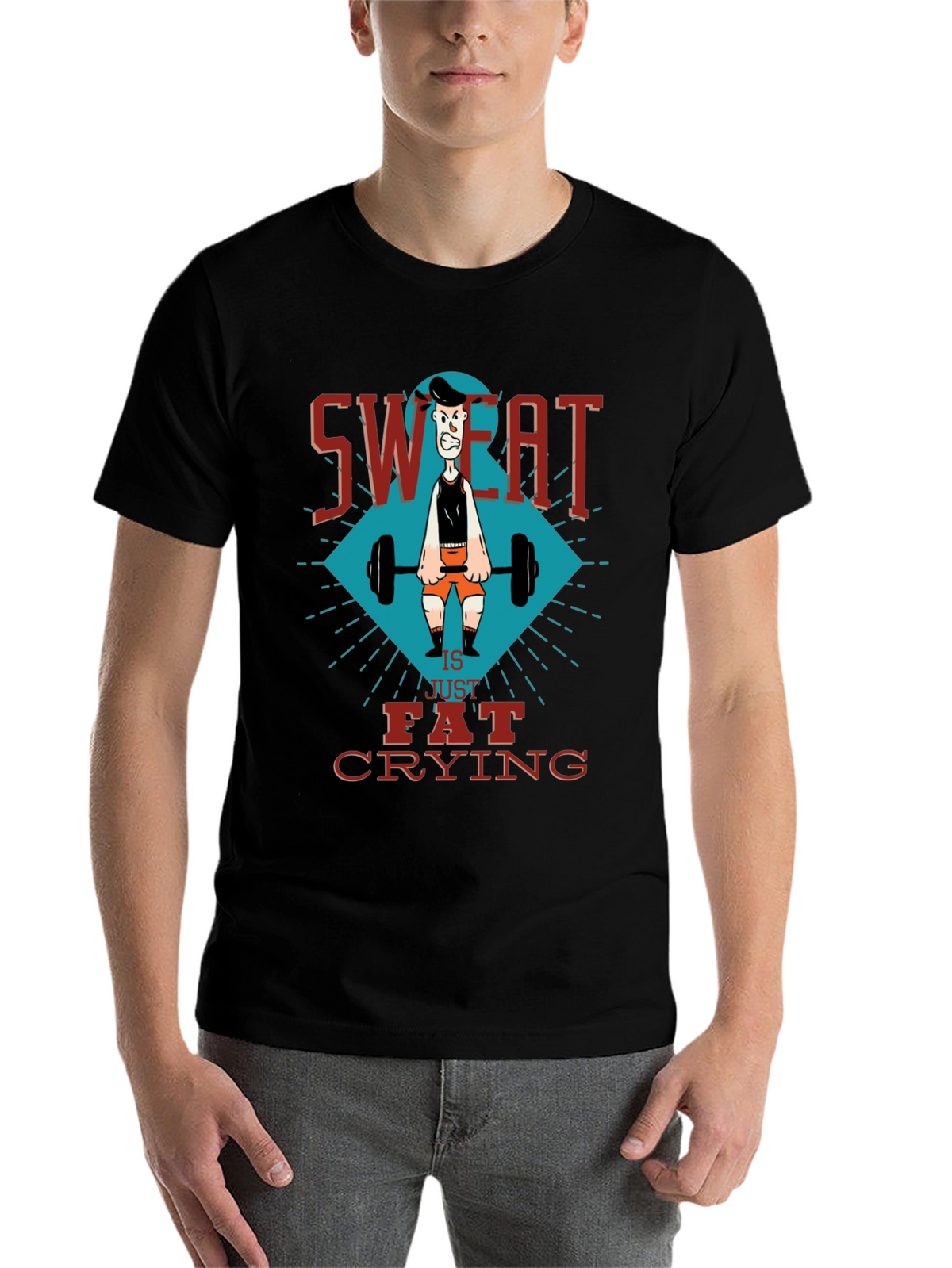 Sweat is Fat Crying Gym T-Shirt
